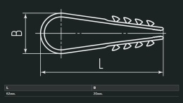 Дюбель-хомут Fortisflex ДХ 19-25мм, 100шт (белые)