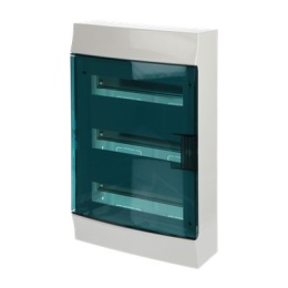 Распределительный щит ABB Mistral41 накладной с зелёной дверью (36 модулей)