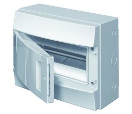 Распределительный щит ABB Mistral41 накладной с белой дверью (12 модулей)