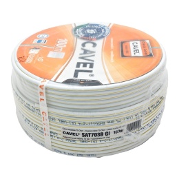 Кабель коаксиальный Cavel SAT 703 B VE телевизионный медный 75 Ом зеленая полоса [бухта 100м] SAT 703 B VE