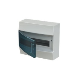 Распределительный щит ABB Mistral41 накладной с зелёной дверью (12 модулей)