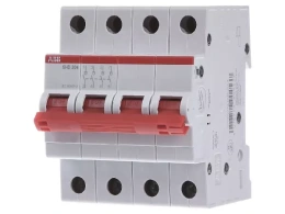ABB SHD204 Рубильник 4P 32A рычаг красный