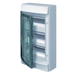 Влагозащищенный настенный шкаф ABB Mistral65 36М (3х12) прозрачная дверь с клеммным блоком 65P12X32A 1SLM006501A1206