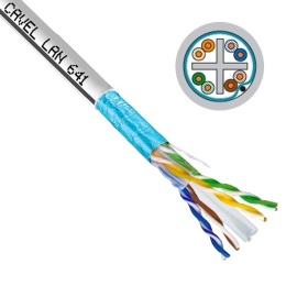 Кабель витая пара Cavel экранированный LAN 641 NE F/UTP 4х2хAWG23 cat 6 PVC (провод для интернета) LAN 641 NE
