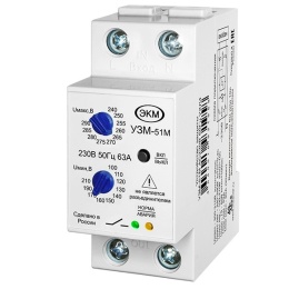 Устройство защиты многофункциональное (реле контроля напряжения) Меандр УЗМ-51М 63А УХЛ4 DIN-рейка 4640016931958