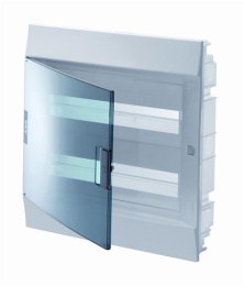 Распределительный щит ABB Mistral41 в нишу с зелёной дверью (24 модуля)