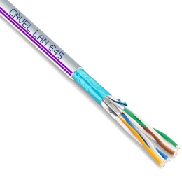 Кабель витая пара Cavel экранированный LAN 645 F/FTP 4х2хAWG23/1 cat 6a PVC [150м] (провод для интернета) LAN 645