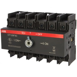 Реверсивный рубильник ABB 3-полюсный OT125F3С 125А (без ручки)