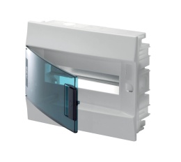 Распределительный щит ABB Mistral41 в нишу с зелёной дверью (12 модулей)