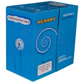 Кабель витая пара Rexant неэкранированный UTP 4PR 23AWG cat 6 CU синий [305м] (провод для интернета) 01-0047